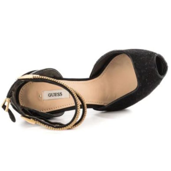 Guess “Katrines 3” Black Platform Stiletto 8. New - Picture 12 of 12